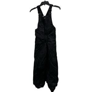 TOMA Black kids Bib overall ski snow pants winter stretch adjustable straps sz 8